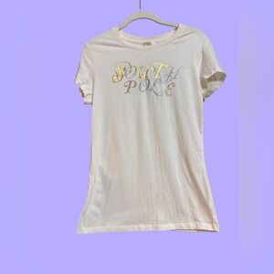 South Pole Cream T-Shirt with Gold and Silver Accents
